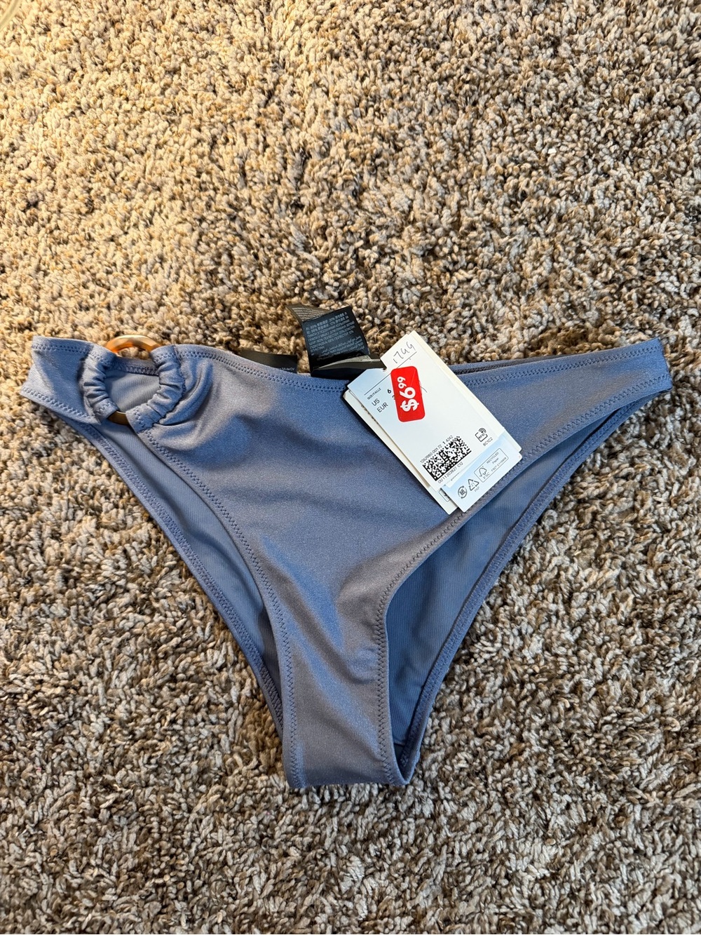 Women’s Blue Ring-Accent Swim Bottom